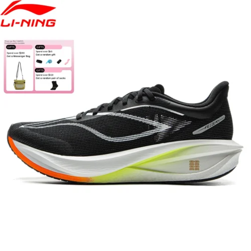 Li-Ning Men's FEIDIAN 5 CHALLENGER Racing Running Shoes SUPER BOOM Cushion CARBON-FIBER PLATE LiNing Competitive Sneaker ARMV001