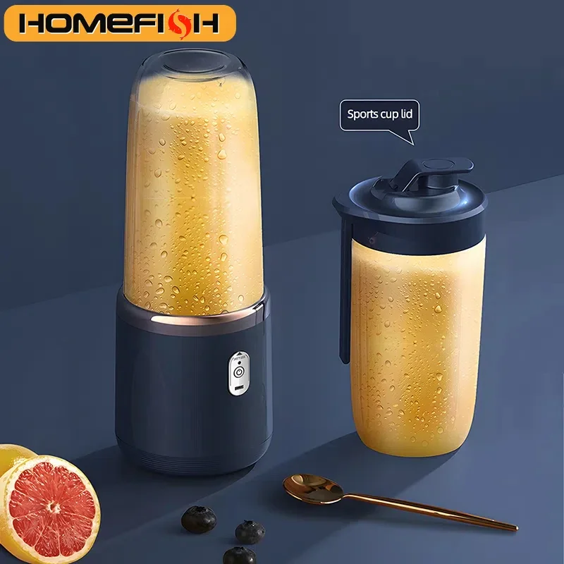 Portable 400ml Electric Juicer and Smoothie Blender - USB Rechargeable, Ideal for Fruits and Citrus - Image 3