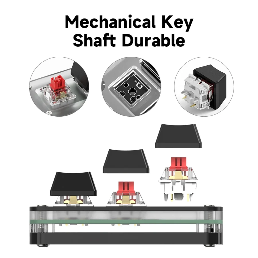 Macropad Macro Programming Keyboard RGB Mini Hot Swap Gaming Custom Knob Keypads Red Switch 3 Keys Knob For Photoshop Multimedia - Image 3