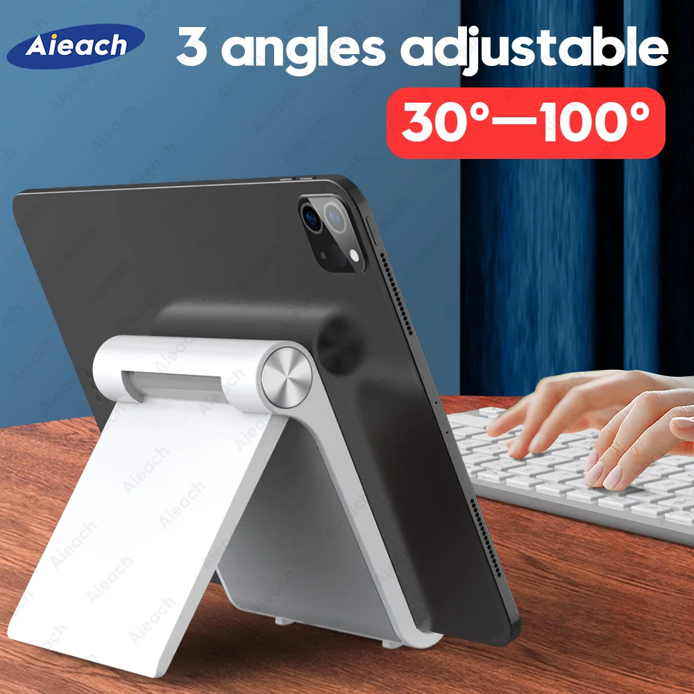 Adjustable Tablet Stand for 7.9 to 11 Inch Devices - Folding Bracket for iPad, Xiaomi, and Samsung
