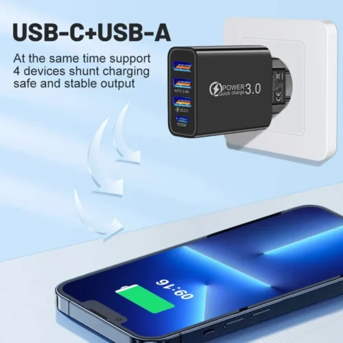 Alternative view of Total 20W Multi-Port USB PD Wall Charger for Smartphones