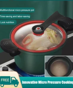 Alternative view of 3L Non-Stick Pressure Cooker for Soup, Meat, and Rice