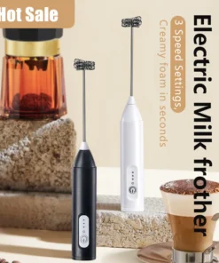 Electric Milk Foamer Blender Stainless Steel Handheld Milk Frother Wireless Coffee Whisk Mixer Egg Beater Tools For Kitchen
