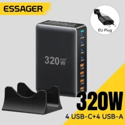 Essager 320W GaN Charger with 100W Fast Charging for iPhone, iPad, and MacBook
