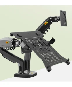 Alternative view of Desktop NB F160 + FP-2 Gas Spring Dual Arm for 17"-27" Monitor Holder + 10"-17" Laptop Support Air Press Mount Stand Load 2-9kg