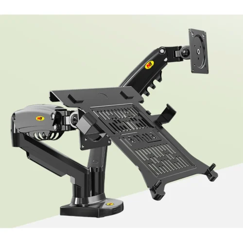 Alternative view of Desktop NB F160 + FP-2 Gas Spring Dual Arm for 17"-27" Monitor Holder + 10"-17" Laptop Support Air Press Mount Stand Load 2-9kg
