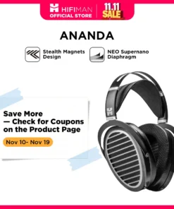 HIFIMAN Ananda Open-Back Planar Magnetic Headphones - Full-Size Hi-Fi Sound
