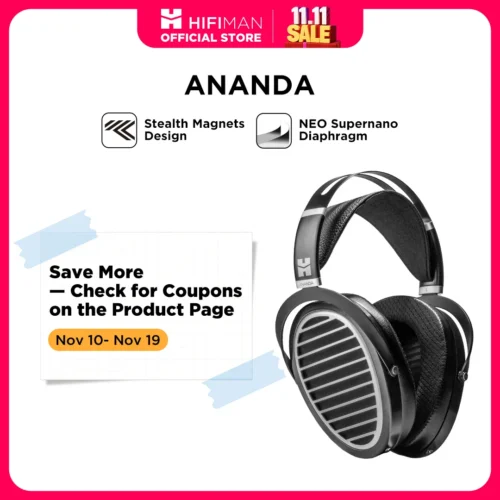 HIFIMAN Ananda Open-Back Planar Magnetic Headphones - Full-Size Hi-Fi Sound