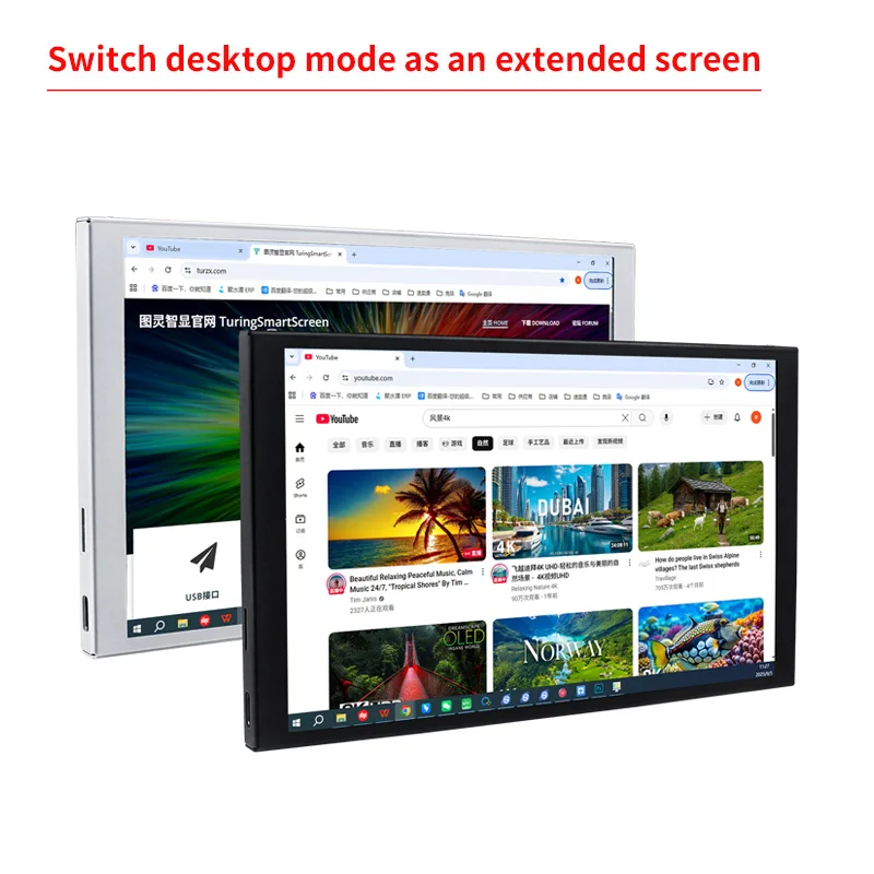 TURZX 5.2" IPS USB-C Computer Monitor - 1280x720 Extended Screen for Windows 10/11 - Image 4