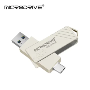 Type-C USB 3.0 High-Speed Flash Drive with 256GB/128GB/64GB Storage Capacity - 64 GB, Silver