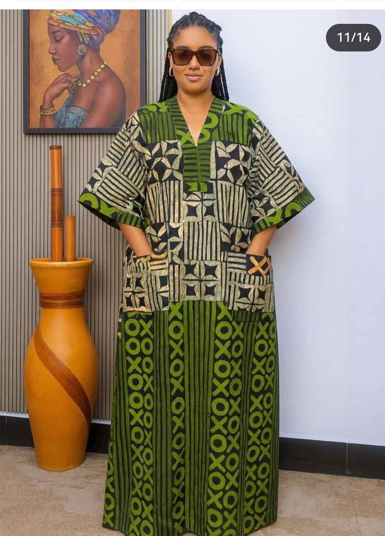 Plus Size Maxi Dress with Traditional Ankara Design for Women - African Dashiki Gown - Image 3