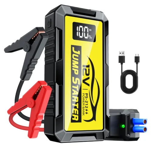 2000A Car Starter, Ultra-Low Temperature Instant Start, LED Lighting & USB Charging, Suitable for Gasoline/Diesel Engines