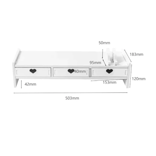 Monitor Stand Riser with Height Adjustment and Storage for Desktop Organizing - Image 6