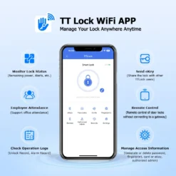 Alternative view of TTLock Smart Door Lock - WiFi and Fingerprint Access with Waterproof Design for Enhanced Security