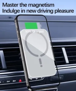 Alternative view of 30W Magnetic Wireless Car Charger Air Vent Clip Phone Holder For Magsafe iPhone 16 15 14 13 12 Pro Max Fast Car Charging Stand