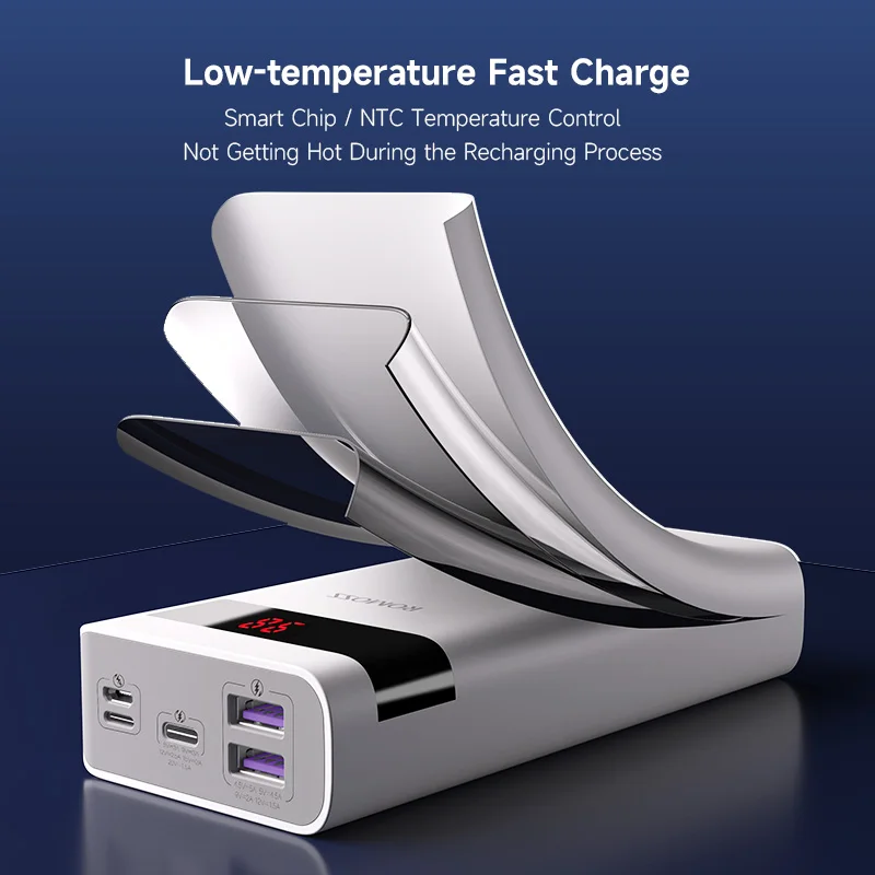 Romoss 20000mAh Power Bank - 30W Fast Charging Portable Charger for iPhone and Xiaomi - Image 5