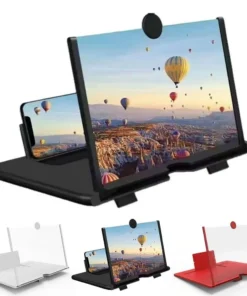 Screen Magnifier Version, Phone Projector with Extender, 3D HD Smartphone Amplifier, Foldable Stand, Adjustable Angle