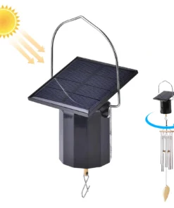 Solar Powered Wind Chimes - Eco-Friendly Hanging Spinner with Hook