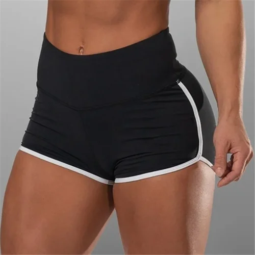 Alternative view of Women's Stretchy Low-Waist Gym Shorts - Casual Fitness and Yoga Wear
