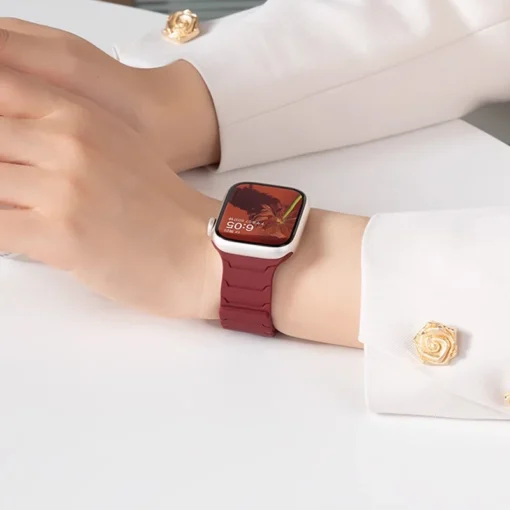 Magnetic Silicone Strap with Flexible Design for Apple Watch 49mm 45mm 41mm - Image 3