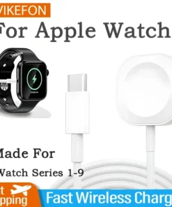 USB Type C Magnetic Wireless Charger for IWatch 9/8/7/6/5/SE USB C Portable Fast Charging Station for Apple Watch Series Ultra