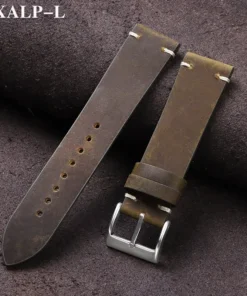 Vintage Oil Wax Leather Watch Band 18mm 20mm 21mm 22mm Handmade Stitching Cowhide Strap for Omega for Seiko Smartwatch Wristband