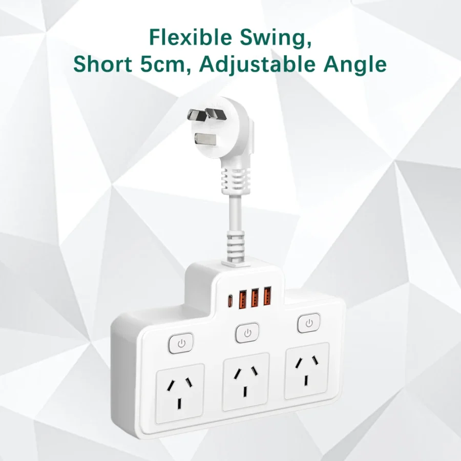 Australia AU Plug AC Wall Power Strip Independent Switch Multitap Power Socket adapt With USB C Ports Charging Network Filter - Image 3