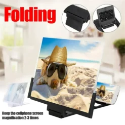 Alternative view of Mobile Phone Screen Amplifier with 3D Magnifying Glass Stand for Enhanced Video Viewing Experience