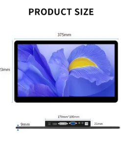 Alternative view of Unew 15.6" Touchscreen Monitor - Full HD IPS Display with HDMI, Type-C, and VGA Ports, VESA Compatible
