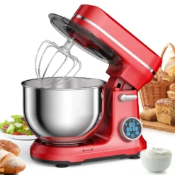 BioloMix 1200W Stand Mixer with Digital OLED Screen and 11 Speeds for Home Baking