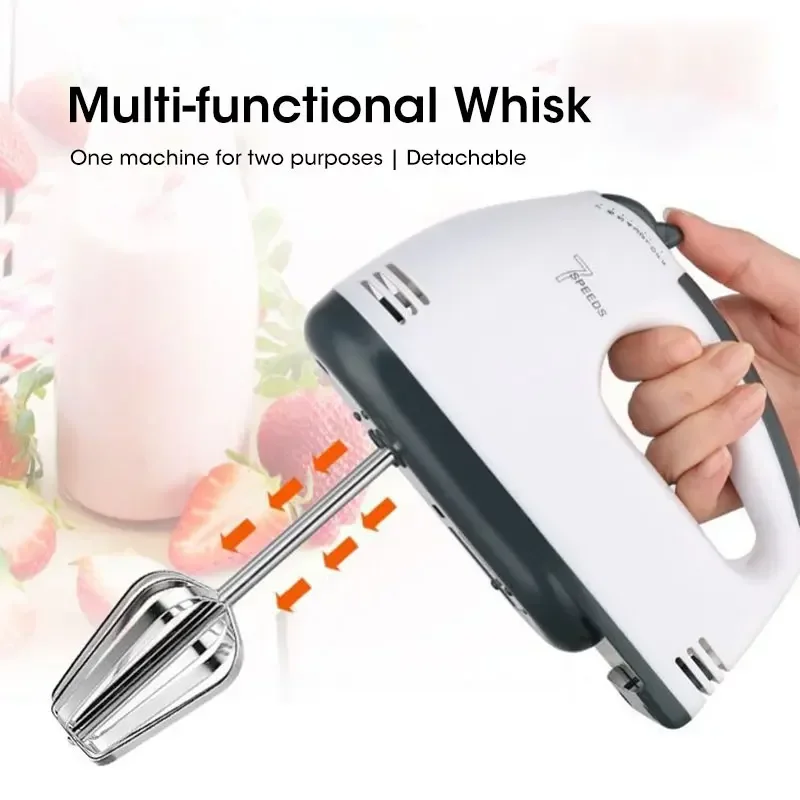 Electric Handheld Mixer with 7-Speed Settings - Ideal for Baking and Whipping Dough, Cream, and Eggs - Image 4
