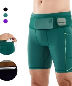 (Mul-Pockets Compression Shorts 3.0)Men Marathon Running Shorts Quick Dry Exercise Training Jogging Cycling Fitness Tight Shorts