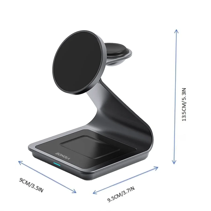 Bonola Magnetic 3 in 1 Wireless Charger Station for Samsung S24 Ultra/S25 25w Fast Charging Stand for Galaxy Watch 7/6/5/Earbuds - Image 4