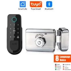 Bluetooth Fingerprint Smart Door Lock with RFID Card Access for Home Security