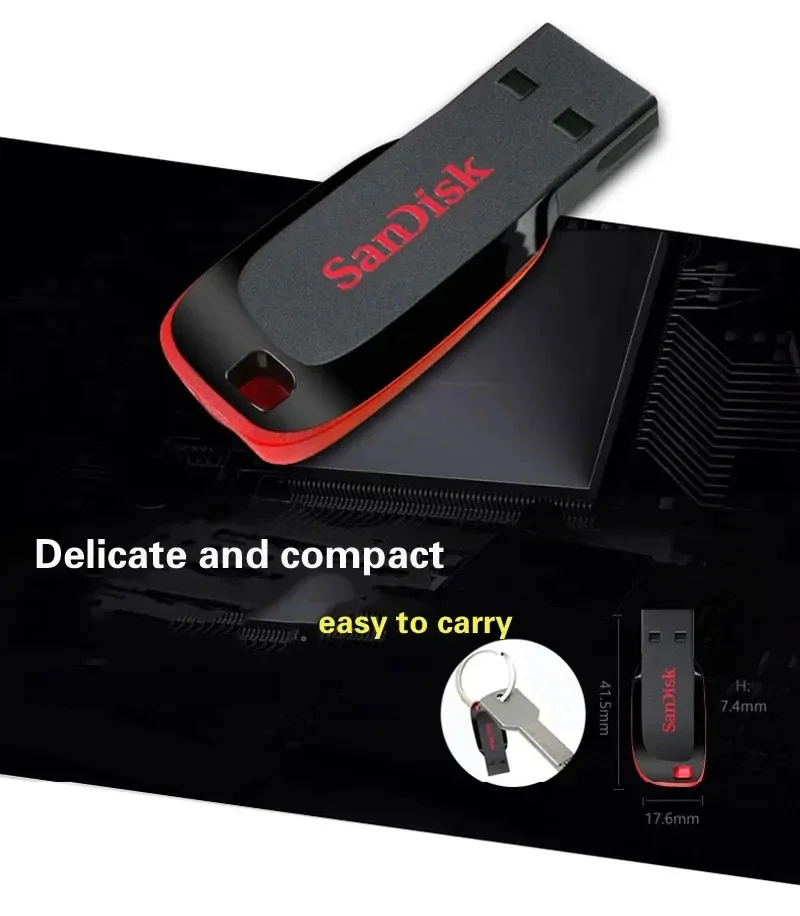SanDisk USB Flash Drive - Compact USB 2.0 Memory Stick for Desktop and Laptop, 16GB to 128GB - Image 3