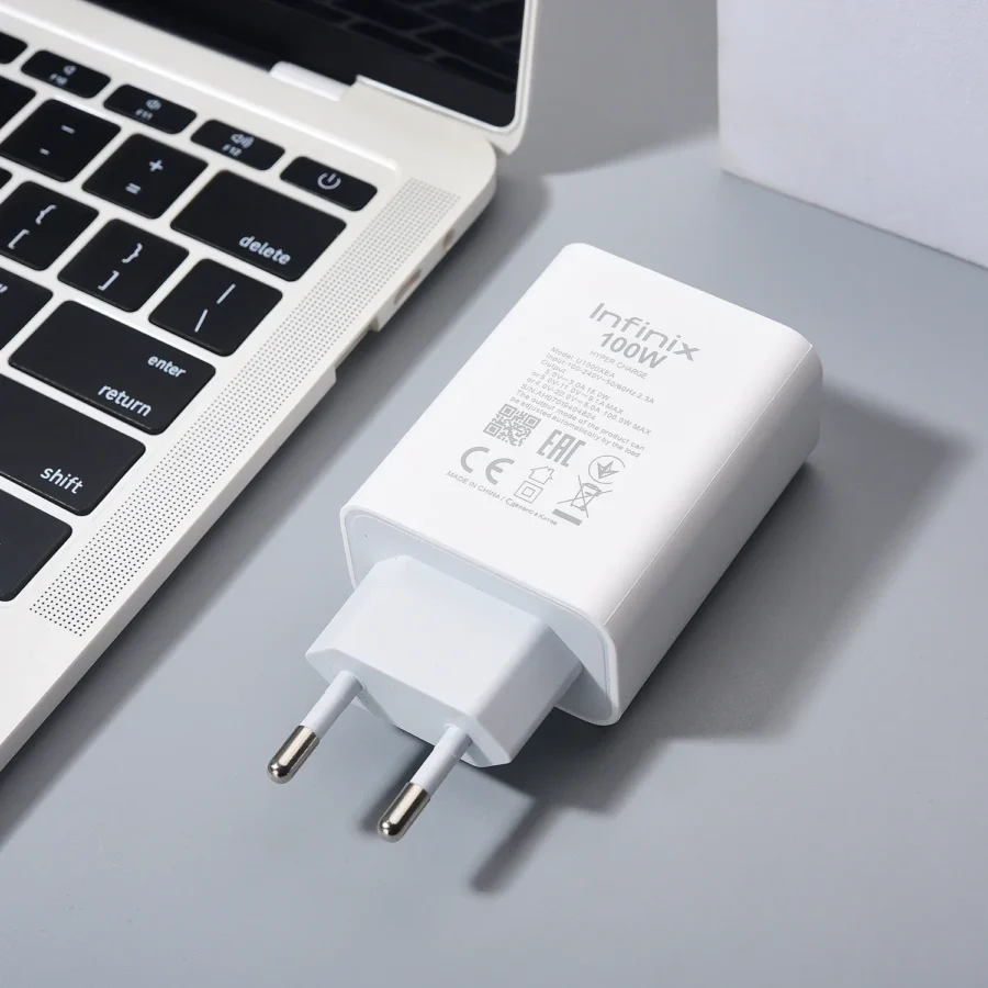 Infinix 100W Hyper Charger with USB-C Cable - Super Fast Charging Adapter - Image 3