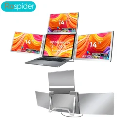 Alternative view of Triple Screen Portable LCD Monitor - FHD Backlit Secondary Display for Notebooks