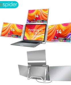 Alternative view of Triple Screen Portable FHD LCD Monitor - Backlit Secondary Display for Notebook