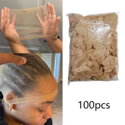 Transparent Lace Wig Cap with Stretchy Design for Comfortable Wear - Light Brown