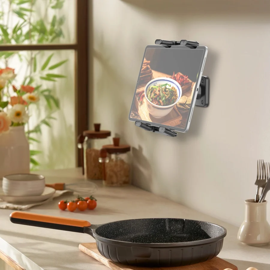Tablet Wall Mount with 360° Rotation, Sturdy Base for 4.7-15 Inch Devices - Image 6