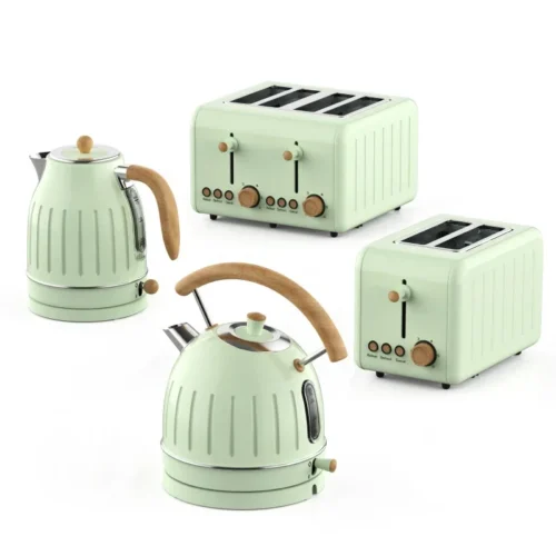 Alternative view of Retro Breakfast Set Appliances 4 Slice Toaster Electric Water Kettle and Toaster Set Juice Blender