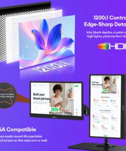 Alternative view of Zeuslap 15.6" FHD Portable Monitor - IPS Panel, USB-C, HDMI, Ideal for Phone, Laptop, PC, Nintendo Switch