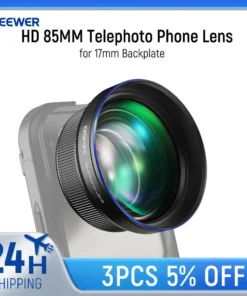 NEEWER HD 85MM Telephoto Phone Lens for 17mm Backplate 2.5X Magnification For SmallRig NEEWER iPhone Samsung Phone Cage Case