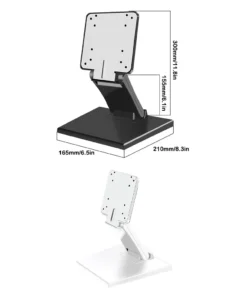 Alternative view of Monitor Stand Bracket 75mm Desktop Foldable PC LCD Mount Holder Upright Hanger Computer Support for 17-24 Inch Black