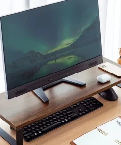 Alternative view of 1 monitor stand for notebook computers and desktops - space-saving lifting platform