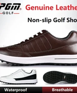 Pgm Golf Shoes Men Sport Shoes Pgm Genuine Leather Waterproof Male Golf Sneaker Spikes Anti-Slip Shockproof Male Shoes 39-46