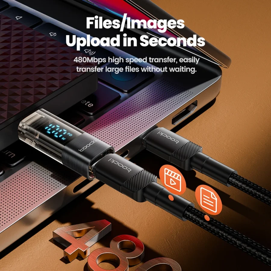 Toocki 100W USB C Adapter Type C to Type-C Digital Display Adapter OTG Connector For iPhone 15 Samsung S23 USB C OTG Connector - Image 4