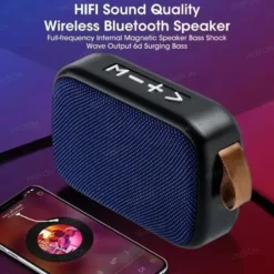 Alternative view of Compact Mini Fabric Bluetooth 5.0 Speaker with FM Radio and TF Card Support