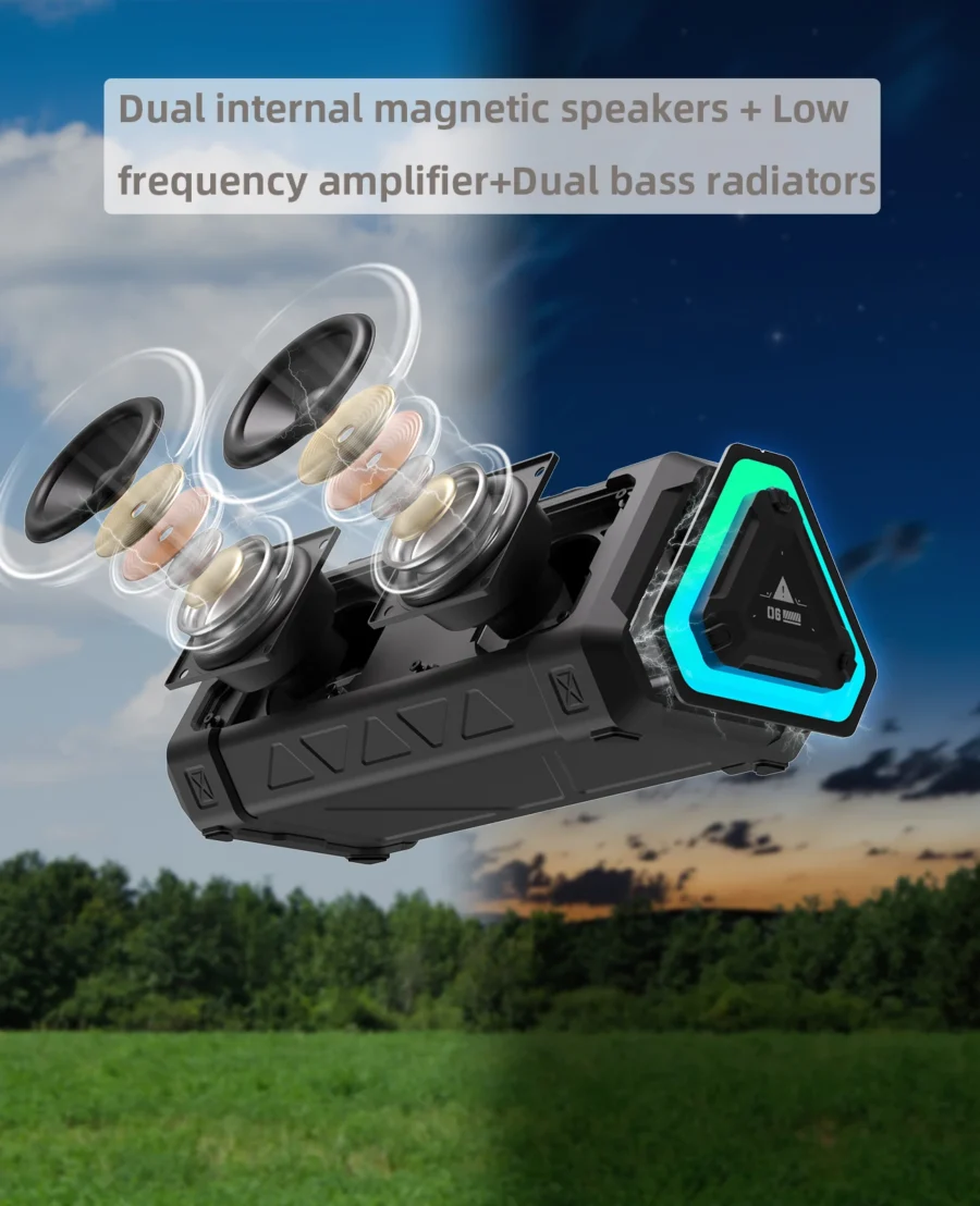 MLOVE 40W Bluetooth 5.3 Outdoor Speaker with IPX7 Waterproof Rating and RGB Light - Image 3