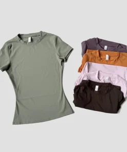 Women Yoga Top Seamless Sport T Shirts Fitness Clothes Short Sleeve Yoga Shirt Gym Top Running Active Wear